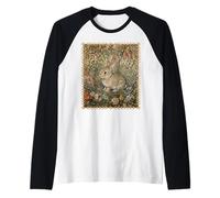 Garden Bunny Cottagecore Lapin Vintage Floral Manche Raglan