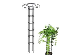 Garden Climbing Trellis - PP Coated Steel Trellis for Climbing Plants, Black Metal Vertical Flower Support, Metal Vegetables Flowers Vine Plant Support Ţrellis for Outdoors, Garden