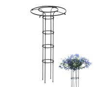 Garden Climbing Trellis - PP Coated Steel Trellis for Climbing Plants, Black Metal Vertical Flower Support, Metal Vegetables Flowers Vine Plant Support Ţrellis for Outdoors, Garden
