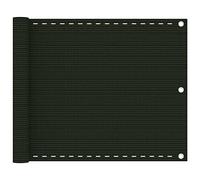 Garden - Clôture en polyéthylène haute densité vert foncé pour balcon, véranda, pergola - 75 x 600 cm - Protection extérieure - Idéale pour jardin, chantier et cour