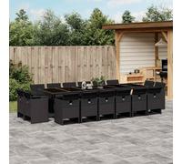 Vidaxl Ensemble À Manger De Jardin Et Coussins 17 Pcs Mélange Beige