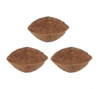 Garden Essential Lot de 3 doublures en fibre de coco pour paniers suspendus de 20,3 à 40,6 cm, favorise une hydratation saine des plantes (35,6 cm)