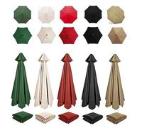 Garden extérieur Parasol Parasol de Couverture du Soleil Cauvre de Remplacement de Parapluie pour Parasol en Cantilever étanche de 300 cm / 6 côtes idéales idéales pour 6 Bras 8 Bras parasols