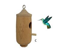 Garden Farmhouse Decor Outdoor Bird Nest, Hummingbird Nest, Bird House - Maison d'oiseaux en Bois pour La Décoration des Jardins Intérieurs Et Extérieurs. (C)