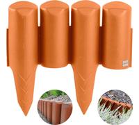 Garden Fence 2.5 M Lawn Edging Palisade Terracotta