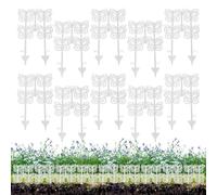 Garden Fence, Border Edging, 11.02x6.5 inches Butterfly Decorative Design and No Dig Installation, Panel Set for Dog Yard, Landscape, Flower Bed, Patio, Outdoor Decoration Use