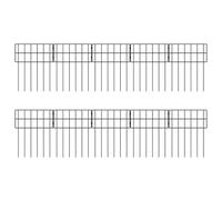 Garden Fence Set - Metal Yard Barrier, No Dig Pet Enclosure, Heavy Duty Animal Fence, Rust Resistant Outdoor Landscape Divider | Safe Border For Dogs, Cats, Rabbits, Chickens, Flower Beds, Patio, Walk