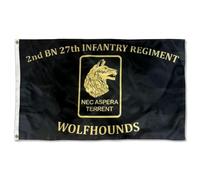 Garden Flag 2E Bataillon Du 27E Régiment D'Infanterie Drapeau De Jardin Haute Qualité Drapeaux Couleurs Vives Flags De Cour Pour Bar Festivals 90X150Cm
