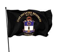 Garden Flag Gimlet De Service Du 21E Régiment D'Infanterie Drapeaux Résistant À La Décoloration Drapeau Extérieur Léger Drapeau De Jardin Pour Bar Masion 90X150Cm