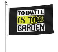 Garden Flag Habiter, C'Est Habiter Drapeaux Haute Qualité Drapeau De Jardin Couleurs Vives Drapeau Extérieur Pour Masion Porche 90X150Cm