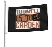 Garden Flag Habiter, C'Est Habiter Treer Drapeau Résistant À La Décoloration Drapeau Extérieur Couleurs Vives Flags De Cour Pour Bar Festivals 90X150Cm