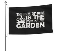 Garden Flag Le Bourdonnement Des Abeilles Est La Voix De La Drapeaux Couleurs Vives Treer Drapeau Léger Flags De Cour Pour Masion Bar 90X150Cm