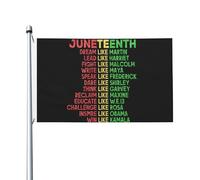 Garden Flag Mois De L'Histoire Des Noirs De Juneteenth Double Face Flag Couture Double Face Drapeau Pirate Pour Célébrations Decor Intérieur 3X5Ft