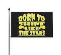Garden Flag Né Pour Briller Comme Les Étoiles Treer Drapeau Couleurs Vives Flags De Cour Résistant À La Décoloration Drapeau De Jardin Pour Masion Bar 90X150Cm