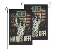 Garden Flag Politique : Les Libertés Ne Touchent Pas, Résistez, La Démocratie Ne Touche Pas Couture Double Face Drapeaux Coutures Doubles Drapeau Pirate Pour Decor Saisonnière Patio 3X5Ft