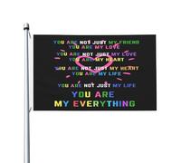 Garden Flag Rainbow Gay Tu Es Tout Pour Moi, Journée Des Fiertés Double Face Drapeau Décoratifs Flag Pour Jardin L'Extérieur Home 3X5Ft