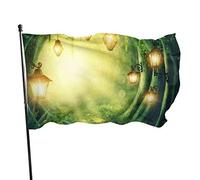 Garden Flag Road in A Magic Dark Forest Yard House Décoration extérieure Drapeaux Bannières pour Patio Pelouse 0,9 x 1,5 m