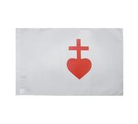 Garden Flag Sacred Heart Of Jesus Catholic Bannière Extérieure Toutes Les Saisons Drapeau Extérieur Pour Célébrations Balcon Fête Ferme 90X150 CM