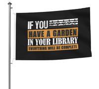 Garden Flag Si Vous Avez Un A Dans Votre Bibliothèque, Tout Sera Complet. Drapeau Extérieur Résistant À La Décoloration Drapeaux Léger Flags De Cour Pour Masion Porche 90X150Cm
