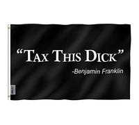 Garden Flag Taxez Ce Drapeau De Dick Benjamin Franklin Outdoor Flags Œillets En Laiton Drapeaux De Bienvenue Polyester Drapeau De Jardin For Salon Pelouse Patio 90x150cm