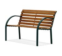 Garden Friend Banc parco Matériau Acier et Bois, Multicolore, 65 x 125 x 7 cm