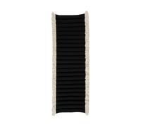 Garden Glory Coussin de siège Garden Glory à franges Noir. frange offwhite. 38x120 cm