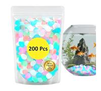 Garden Glow Rocks Lot de 200 pierres décoratives colorées en résine