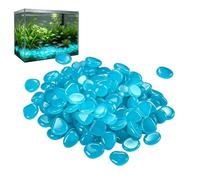 Garden Glowing Stones, 300 Pieces Resin Decorative Pebbles, Glow In Dark Pebble Stones For Walkway Backyard Fairy Garden Pathway Driveway Fish Tank Aquarium Patio Beach Outdoor Lighting Accent Use