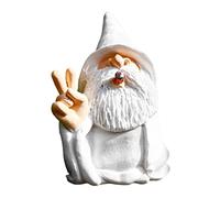 Garden GNOME Statue Funny Garden Gnomes Resin Dwarf Figurine Gardenn Ornament for Yard Lawn Patio Garden Decor V Guesture Garden GNOME