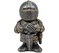 Garden Gnome Statue Garden Guardians Guard Armor Knight Sculpture Gnome Garden Figurine Decoration For Home,Yard,Lawn,Garden,13x9cm (002)