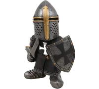 Garden Gnome Statue Garden Guardians Guard Armor Knight Sculpture Gnome Garden Figurine Decoration For Home,Yard,Lawn,Garden,13x9cm (001)