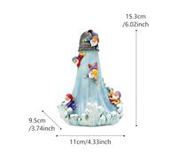 Garden Gnomes - Cute Surfing Dwarf Statues, Decorative Lawn and Yard Ornaments, Funny Outdoor Sculptures for Garden, Patio, Home Decor, Novelty Gift for Kids and Adults