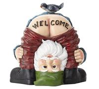 Garden Gnomes Statue Ornements De Jardin Drôle Nain Nain Butf Bare Welcome Sign Sculpture Resin Miniature Elf Ornement Decoration pour Garden Yard Lawn
