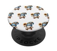 Garden Grandpa GNOME Love Sunflower Decor for Hippie Mom PopSockets PopGrip Adhésif