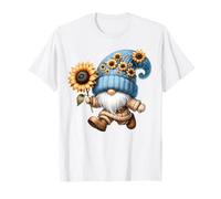 Garden Grandpa GNOME Love Sunflower Decor for Hippie Mom T-Shirt