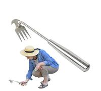 Garden Grass Puller, outil à main pour extraction | 4 extracteurs manuels pour outils d'enlèvement de dents | Aide à la collecte de légumes avec poignée amovible pour chardon