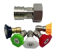 Garden Hose Adapter, Heavy Duty Connector, Dustproof Pressure Fitting, Washer Spray Attachment, for Pressure Washer Valve Sprayer Wash Tool HVAC Car Lawn Care Cleaning Use 1.93x1.3x1.3inch