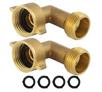 Garden Hose Connector, Brass Elbow Adapter, Leakproof Hose Fitting