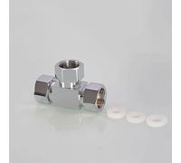 Garden Hose Fittings 1PCS 1/2 BSP All Copper Plating Combination Three Way Angle Valve Elbow Butt Fitting Coupler Fitting (Color : Gold)