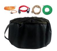 Garden Hose, Hose Storage Bag, 15.75x12.2 Inches, Utility Organizer, Mesh Top Water Holder, Portable Solution With Carry Handles, For Travel, Mobile Home, Backyard, Irrigation, Camping, Trailer