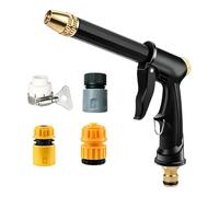 Garden Hose Nozzle - Rubber Adjustable Gray Water Pipe Straight Connector