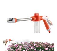 Garden Hose Sprayer - High Pressure 7 Function Car Wash Nozzle | Universal Hose Nozzle With Cleaning Fluid Reservoir Power Cleaner For Watering Plants Washing