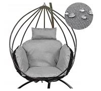 GARDEN KING ROYAL REST Coussin d'assise pour Fauteuil Suspendu avec Dossier et appuie-tête - Coussin pour balancelle en polyrotin - Facile d'entretien - Imperméable