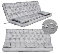 GARDEN KING ROYAL REST Ensemble de Coussins de Jardin pour Banc balançoire Hollywood, Coussins matelassés avec Passepoil, Sangles de Fixation, étanche, Taille XL, Coussin d’Assise