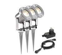 Garden Lights GL4121603 Spot Catalpa 12 V-3 Pcs en Acier Inoxydable 8 x 6,2 x 10,5 cm