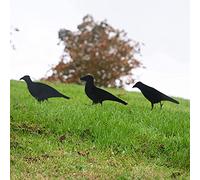 Garden Mile Cibles de tir Cible de Terrain avec Silhouette d'animal d'oiseau Noir, Pratique de tir avec Piquet au Sol, galerie de tir Portable, Carabine à air comprimé, Accessoires de Chasse, Cible