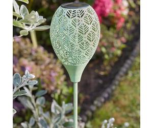 Garden Mile Ensemble de 4 lampes solaires de jardin de 90 cm - Lampes solaires d'extérieur imperméables - Silhouette sur piquet avec capteur crépusculaire à l'aube - Parfait pour l'éclairage de patio