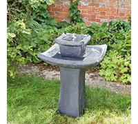 Garden Mile® Fontaine pour jardin à 2 étages en cascade Fontaine Pagoda