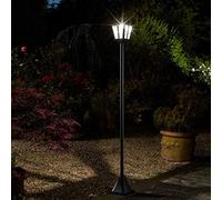 Garden Mile Grand lampadaire victorien à énergie solaire de 1,7 m avec éclairage LED traditionnel rétro pour allée ou jardin