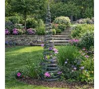 Garden Mile Grand obélisque en Ardoise synthétique - 1,5 m, Structure de Support Robuste pour Roses, Plantes grimpantes et Plantation de Jardin